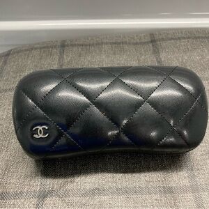 CHANEL Black Quilted Sunglasses Case